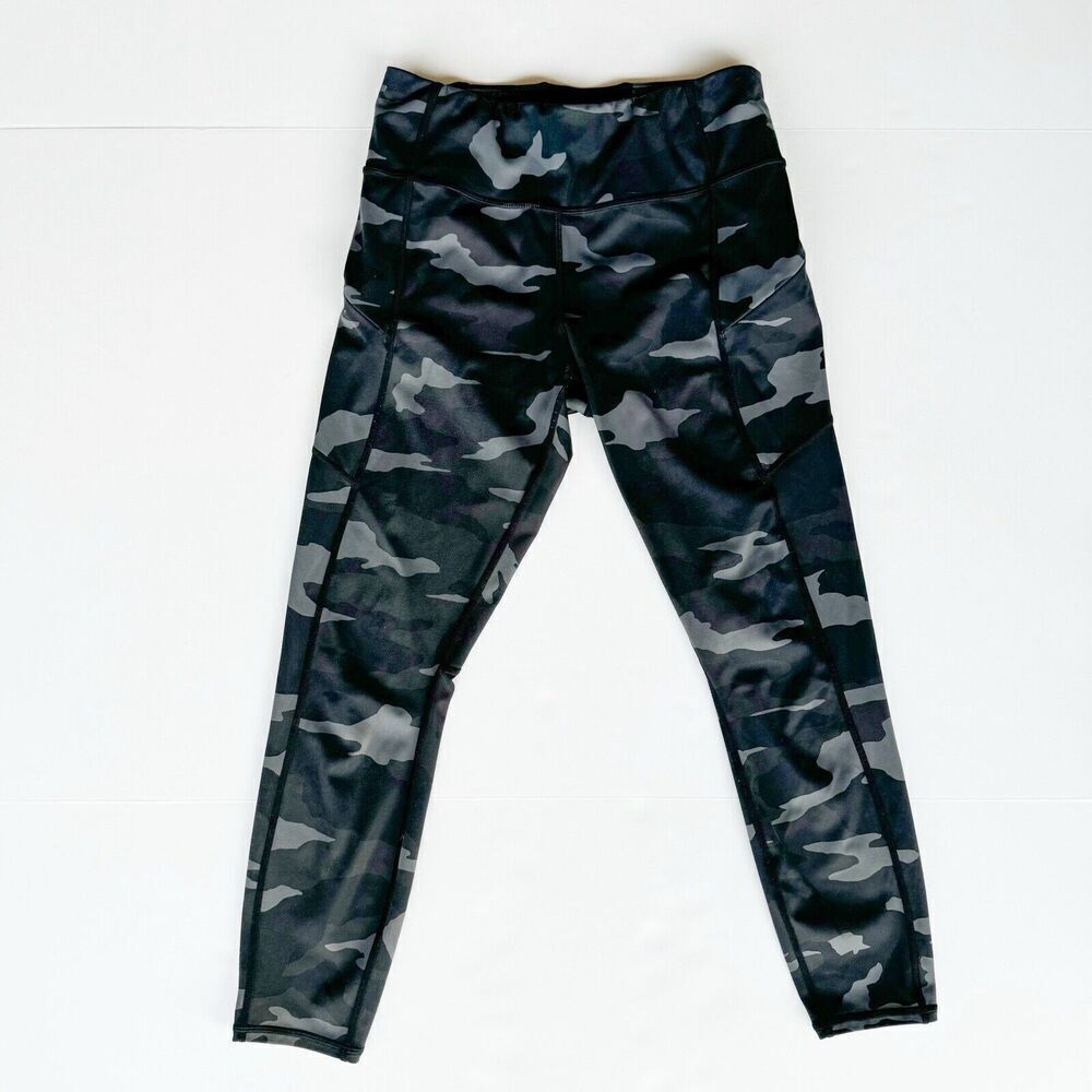 Athleta Women's Black Camo Compression Activewear Leggings Size Medium R…